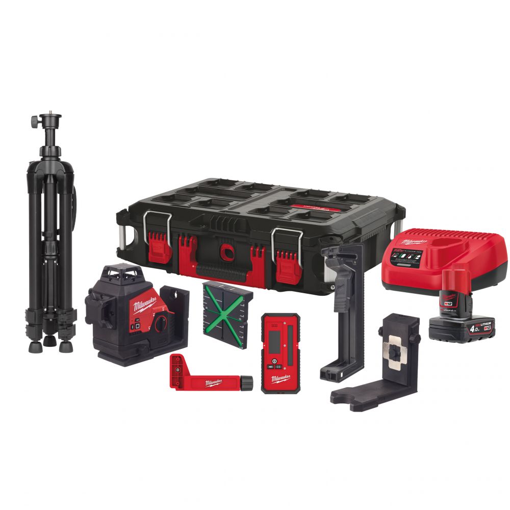 Milwaukee - 3 X 360° Kreuzlinienlaser M12 (M12 3PLKIT-401P) M12 3PLKIT-401P